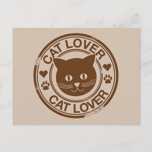 Cat Lover Postcard (Front)