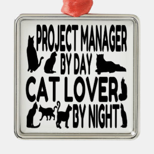 Cat Lover Project Manager Metal Tree Decoration