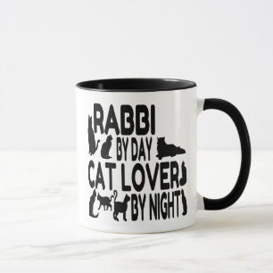 Cat Lover Rabbi Mug