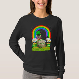 Cat Lover Rainbow Leprechaun Siamese Cat St Patric T-Shirt