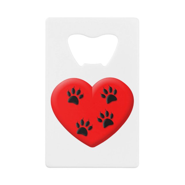 Cat Lover Red Heart And Paws (Front)