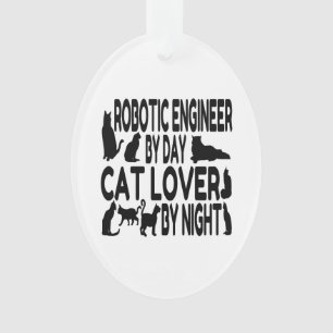 Cat Lover Robotic Engineer Ornament