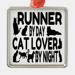 Cat Lover Runner Metal Tree Decoration