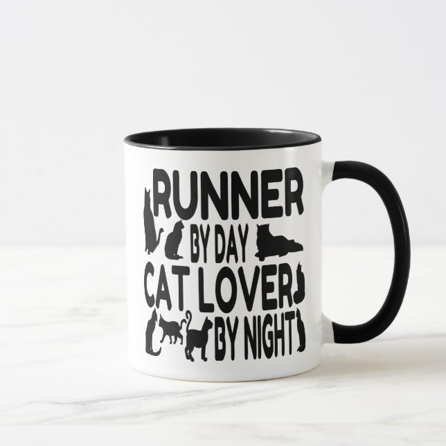 Cat Lover Runner Mug (Right)