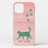 Cat Lover Rustic Pink Wood Texture Pretty