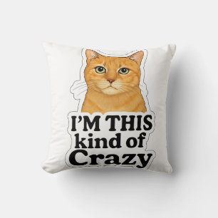 - “Cat Lover’s Humour Pillow – Orange Cat Design”