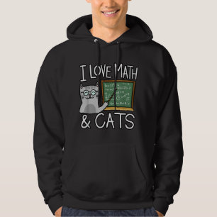 Cat Lover Shirt, I Love Math And Cats Shirt, Math Hoodie