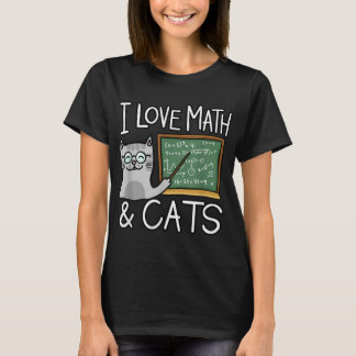 Cat Lover Shirt, I Love Math And Cats Shirt, Math T-Shirt