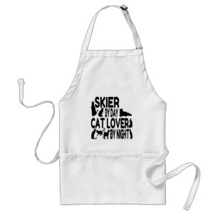 Cat Lover Skier Standard Apron