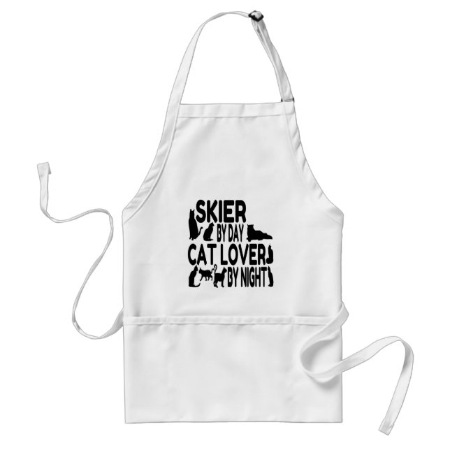 Cat Lover Skier Standard Apron (Front)