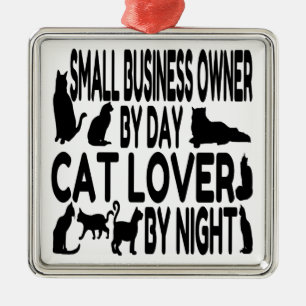 Cat Lover Small Business Owner Metal Tree Decoration