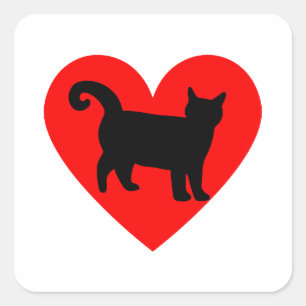 Cat Lover Square Sticker