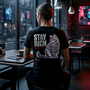 Cat Lover Stay Rich Mindset Gift T-Shirt Tri-Blend Shirt