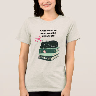 Cat Lover T-Shirt, Read Books Shirt, Cat Shirt