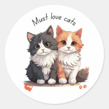 Cat Lover Themed Sticker 