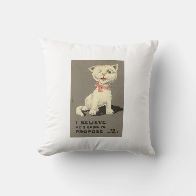 Cat Lover throw Pillow (Front)
