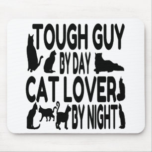Cat Lover Tough Guy Mouse Pad