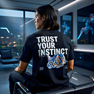 Cat Lover Trust Your Instinct Motivational Gift Tri-Blend Shirt