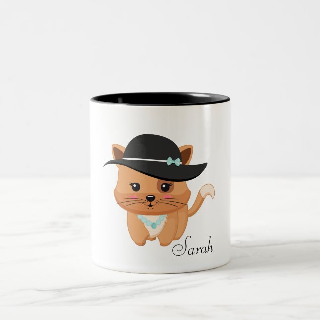 Cat Lover Two-Tone Coffee Mug (Center)