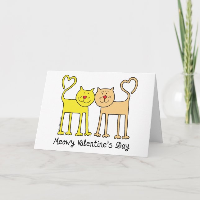 Cat Lover Valentines Day Card (Front)