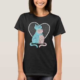 Cat Lover Valentines Day Hearts Day Cupid Love Rel T-Shirt