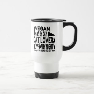 Cat Lover Vegan Funny Travel Mug