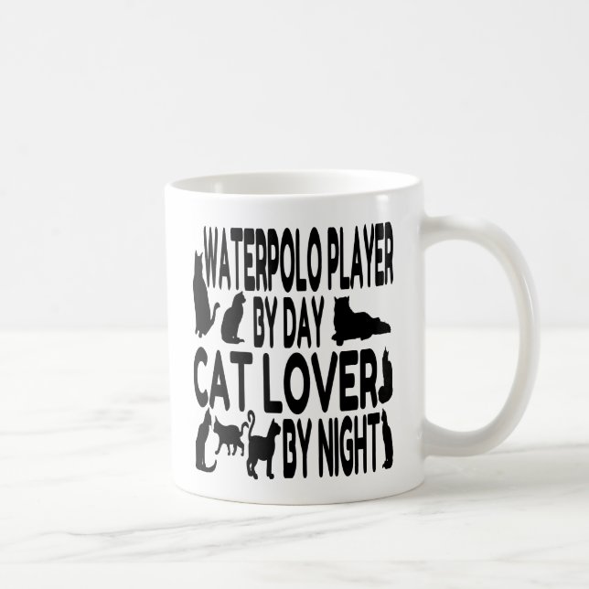 Cat Lover Waterpolo Player Coffee Mug (Right)