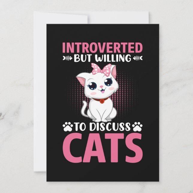 Cat Lover Willing To Discuss Cats Invitation (Front)