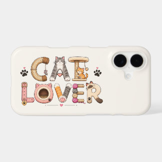 Cat Lover Word Art Phone Case