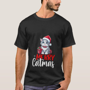 Cat Lover Xmas Santa Merry Catmas Cat Christmas V T-Shirt