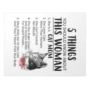 Cat Lover You Should Know About Cat Mum Notepad