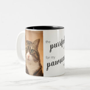 Cat Lovers add your own photo meme Funny Quotes Two-Tone Coffee Mug
