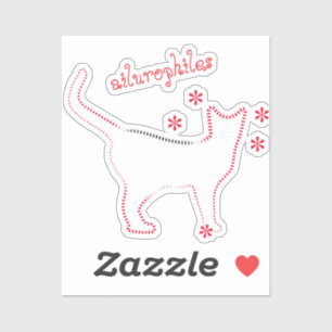 cat lovers ailurophiles Custom-Cut Vinyl Sticker