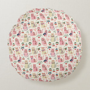 Cat Lovers All Occasion Round Cushion