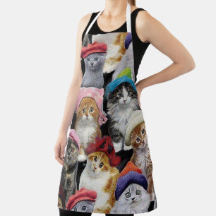 Cat Lovers Cat Collage All-Over Print Apron