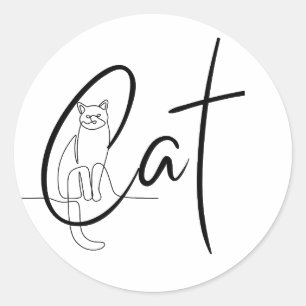 Cat Lovers  Classic Round Sticker
