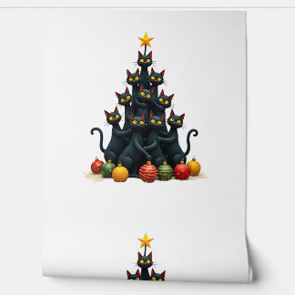 Cat Lovers Cute and Funny Holiday Tree Christmas 2 Wallpaper