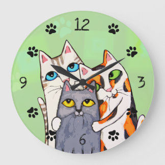 Cat Lover's Cute Kitty Wall Clock