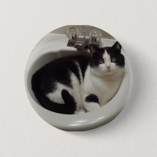 Cat lovers delight 6 cm round badge