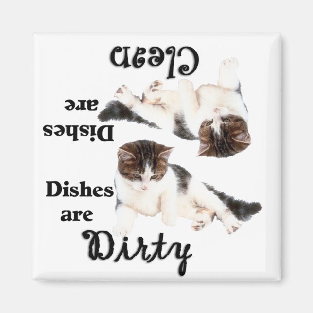 Cat Lovers Dishwasher Magnet (Front)