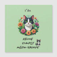 Cat lover's FeLINE Simply MEOW-VaLOUS magnetic car