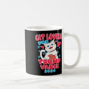 Cat Lovers For Trump Vance 2024  Coffee Mug