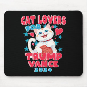 Cat Lovers For Trump Vance 2024 Mouse Pad