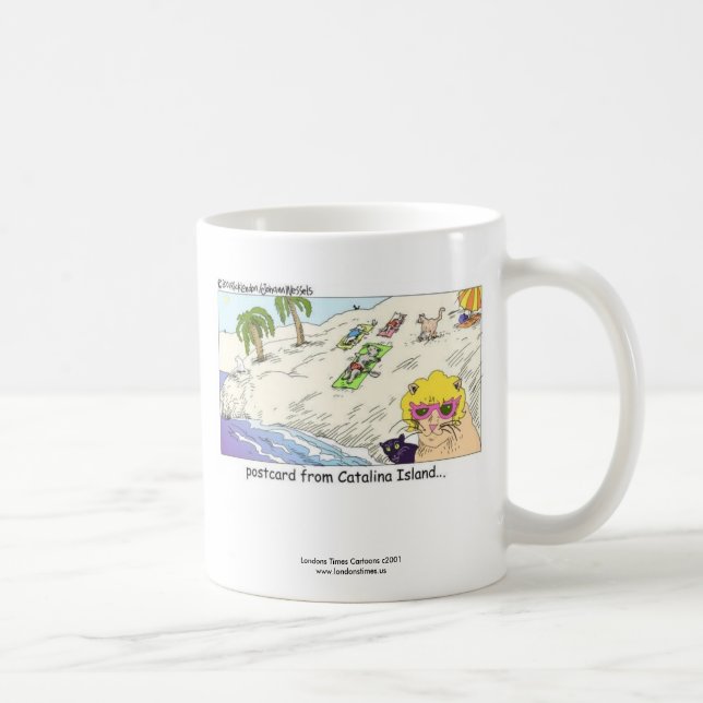 Cat Lovers Hilarious CATalina Island Coffee Mug (Right)
