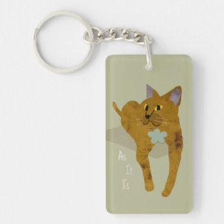 Cat Lover's Key Chain with Words of Wisdom