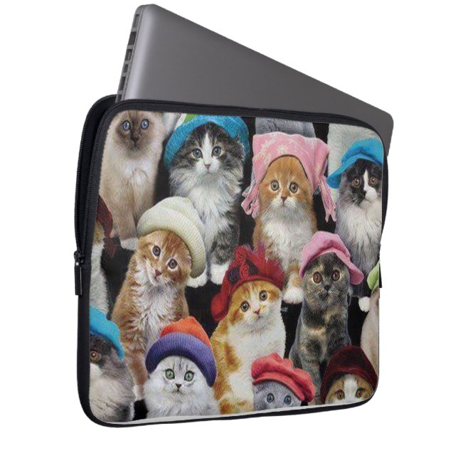 Cat Lovers Neoprene Laptop Sleeve (Front Right)