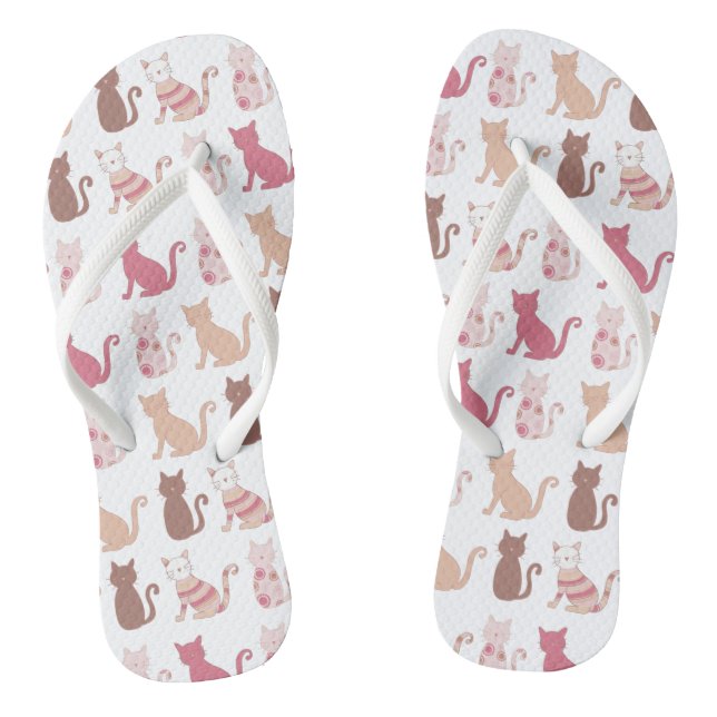 Cat Lovers Pattern Thongs (Footbed)