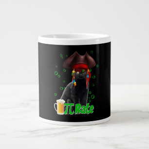Cat Lovers Pi Day Cat Pirate Gift Large Coffee Mug