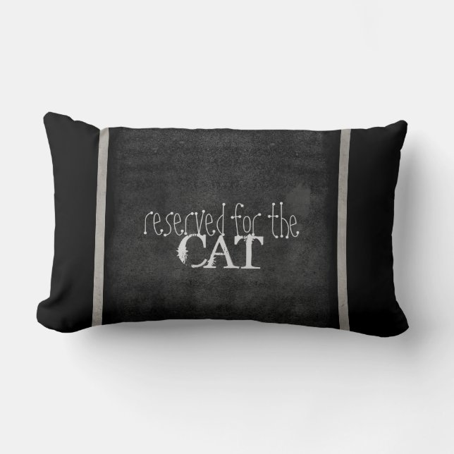 cat lovers quote pillow humour grey and white (Front)