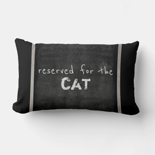 cat lovers quote pillow humour grey and white (Front)